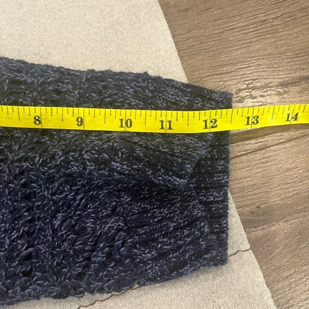 [10]Fatface Women's Navy Blue Open Knit Chrochet Cotton Sweater Mid Sleeve - Picture 7 of 9